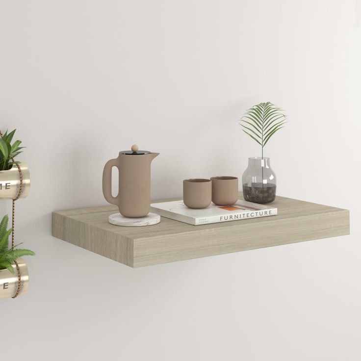 Kelluva seinähylly tammi 40x23x3,8 cm mdf_1