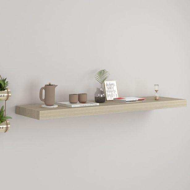 Kelluva seinähylly tammi 90x23,5x3,8 cm mdf_1