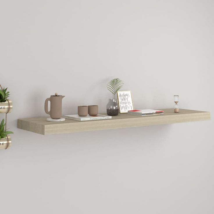 Kelluva seinähylly tammi 90x23,5x3,8 cm mdf_1