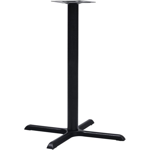 Bistropöydän jalka, musta, 76x76x107 cm, valurauta