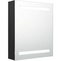 Kylpyhuoneen LED-peilikaappi, musta, 50x14x60cm