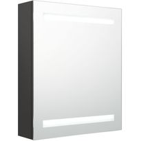 Kylpyhuoneen LED-peilikaappi, antrasiitti, 50x14x60cm