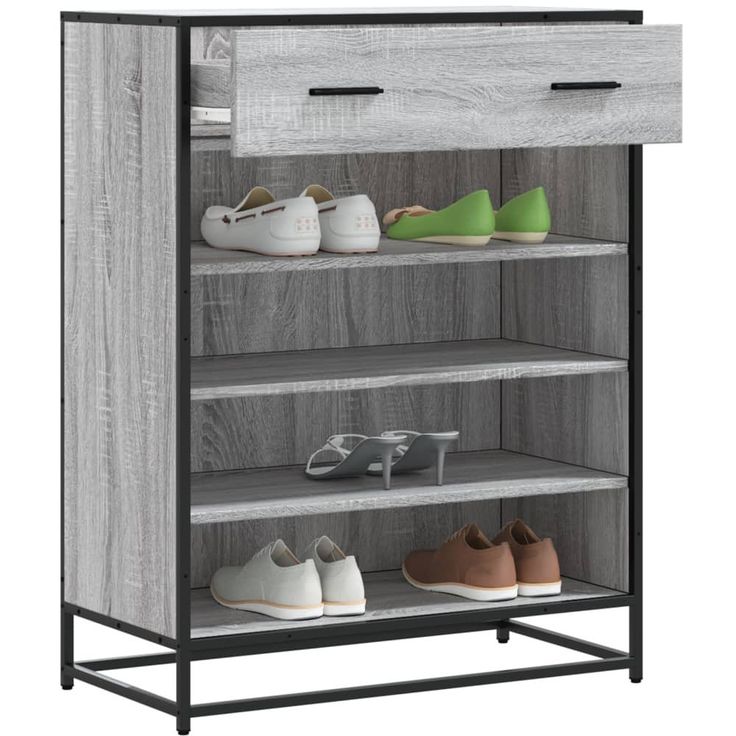 Kenkäkaappi fineprice Sonoma, harmaa, 75 x 38 x 97,5 cm