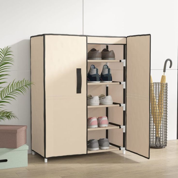 Kenkäkaappi fineprice, kerma 60x28x90 cm