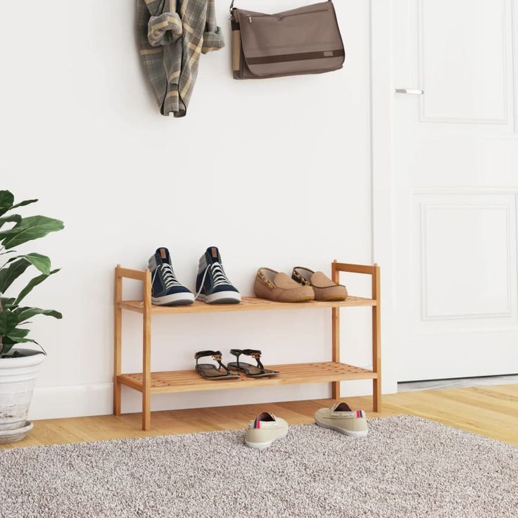 Kenkäteline fineprice, 69x27x41 cm, täysi pähkinäpuu