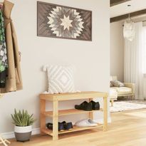 Kenkäteline FinePRICE, 70 x 27,5 x 45 cm, 3-kerroksinen, bambu