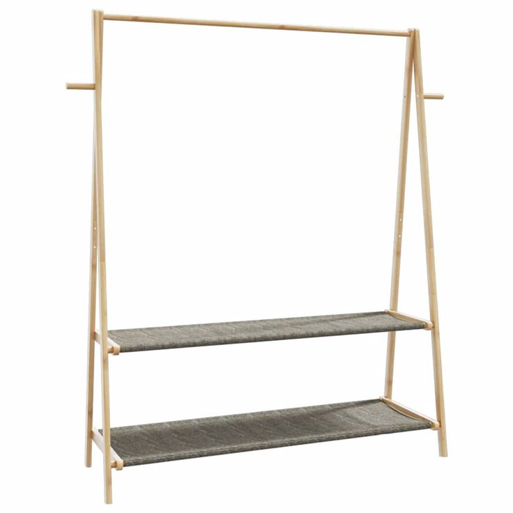Vaateteline hyllyillä fineprice Bambu, 132 x 45,5 x 150,5 cm