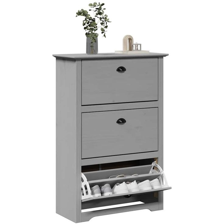 Kenkäteline fineprice BODO, harmaa, 80x35x118 cm