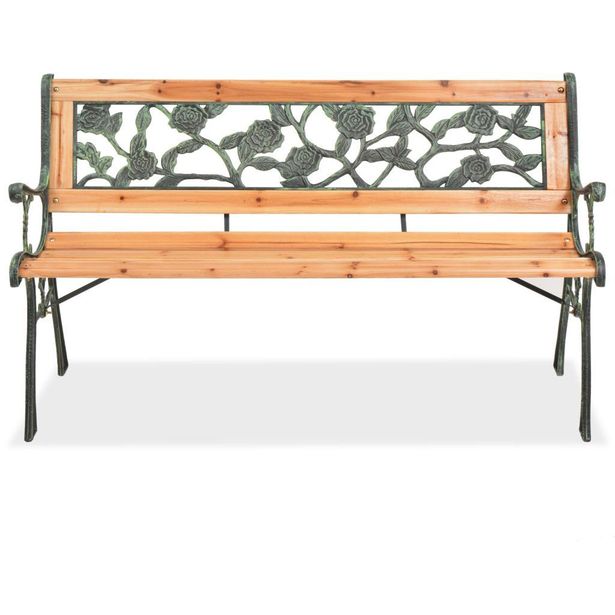 Puutarhapenkki, ruusukuvio, 122 cm