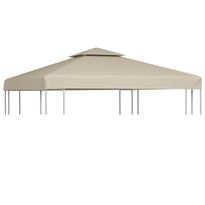 Paviljongin kangaskatto, 310g/m², beige, 3x3m
