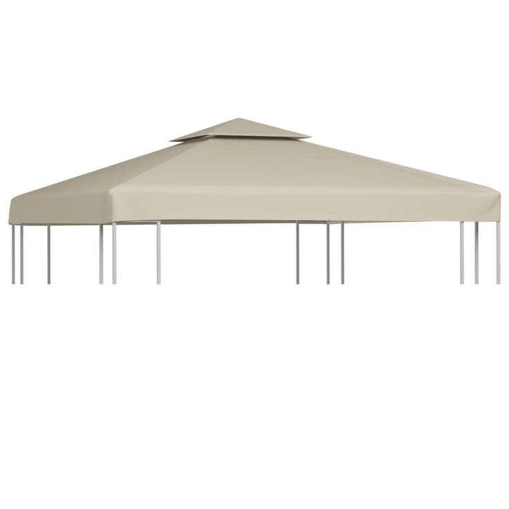 Paviljongin kangaskatto, 310g/m², beige, 3x3m