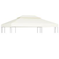 Paviljongin kangaskatto, 310g/m², kermanvalkoinen, 3x4m