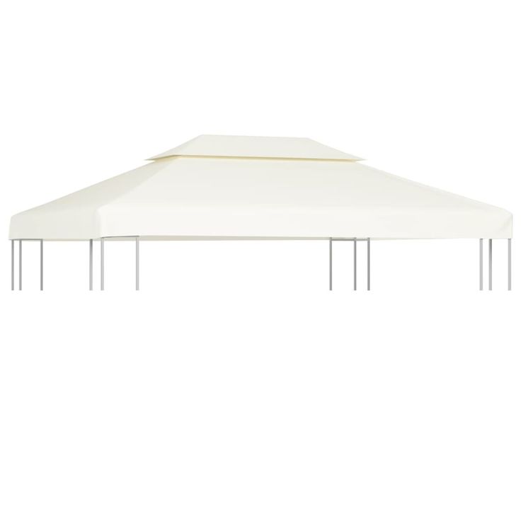 Paviljongin kangaskatto, 310g/m², kermanvalkoinen, 3x4m