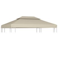 Paviljongin kangaskatto, 310g/m², beige, 3x4m