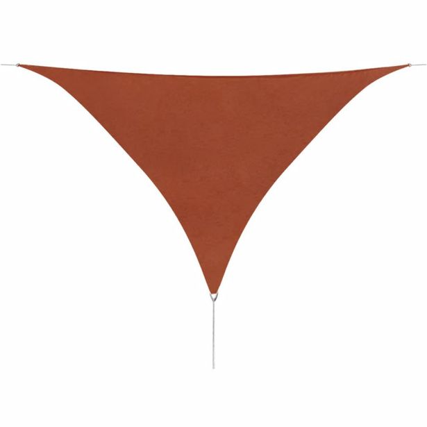 Aurinkopurje Oxford-kangas, kolmio, 3,6x3,6x3,6 m terrakotta
