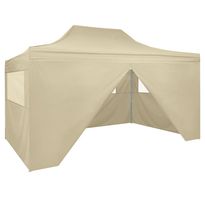 Juhlateltta Pop-up kokoontaitettava, seinillä, 3x4.5m kerma, Verkkokaupan poistotuote