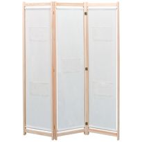 3-paneelinen tilanjakaja kerma 120x170x4 cm kangas