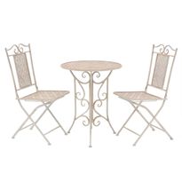 3-osainen bistrosarja teräs valkoinen