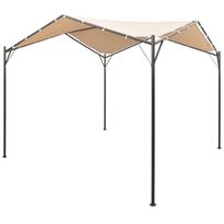 Puutarhakatos/paviljonki 3x3, teräs, kulmikas, beige