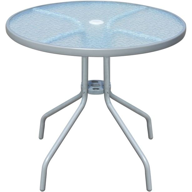 Bistropöytä harmaa, 80x71 cm, teräs