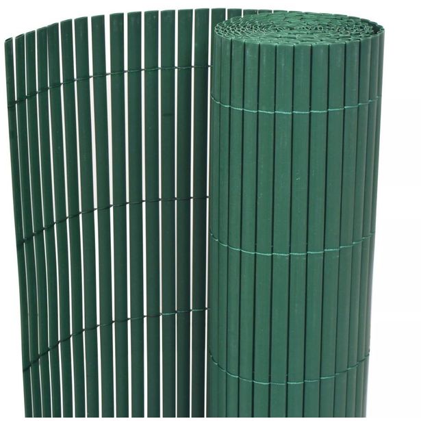 Kaksipuolinen puutarha-aita, PVC, 90x300cm, vihreä