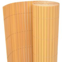 Kaksipuolinen puutarha-aita, PVC, 90x300cm, keltainen