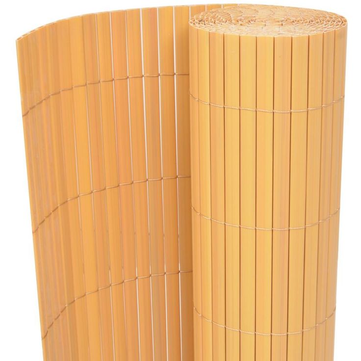 Kaksipuolinen puutarha-aita, PVC, 90x300cm, keltainen