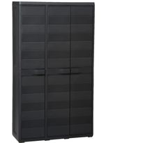 Puutarhan varastokaappi 4 hyllyä musta