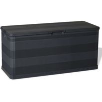 Puutarhan säilytyslaatikko, 117x45x56 cm, musta