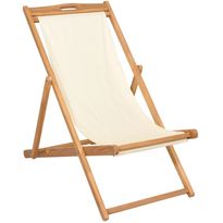 Kansituoli tiikki, 56x105x96 cm, kerma