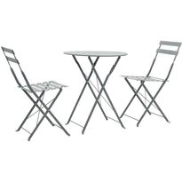 3-osainen bistrosarja terästä harmaa