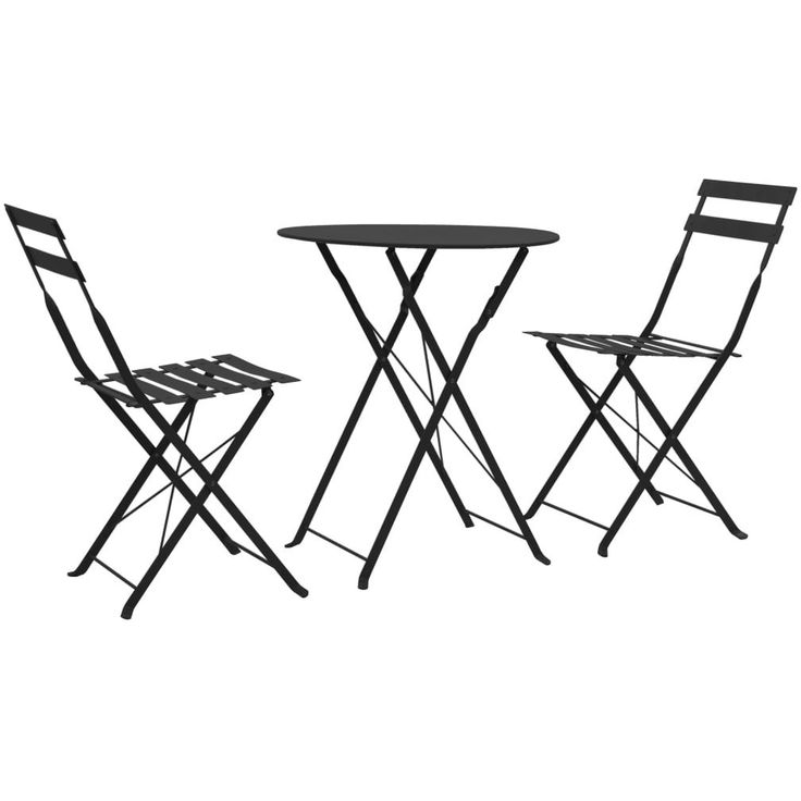 3-osainen bistrosarja teräs musta_1