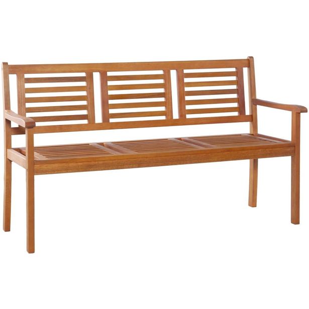 Kolmen istuttava puutarhapenkki, 150 cm, eukalyptuspuu