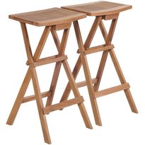 Kokoontaitettavat baarijakkarat 2 kpl, tiikki