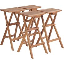 Kokoontaitettavat baarijakkarat 4 kpl tiikki