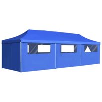 Juhlateltta Pop-up kokoontaitettava, 8 sivuseinää, 3x9m, sininen