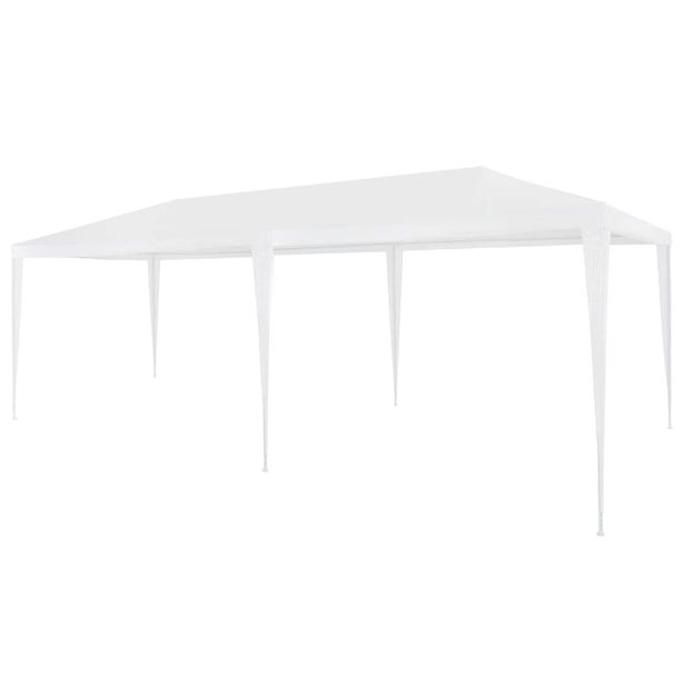 Juhlateltta 3x6m, polyeteeni, valkoinen