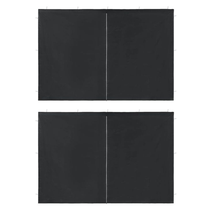 Juhlateltan sivuseinä vetoketjulla, 2kpl, 300x195cm, polyeteeni, antrasiitti