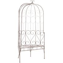 Puutarhapenkki 95 cm, rauta, antiikinruskea