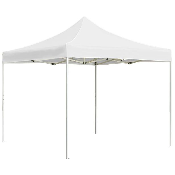 Juhlateltta kokoontaittuva, alumiini, 3x3m, valkoinen