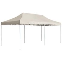 Juhlateltta kokoontaittuva, alumiini, 6x3m, kerma
