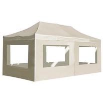Juhlateltta kokoontaittuva seinillä, alumiini, 6x3m, kerma