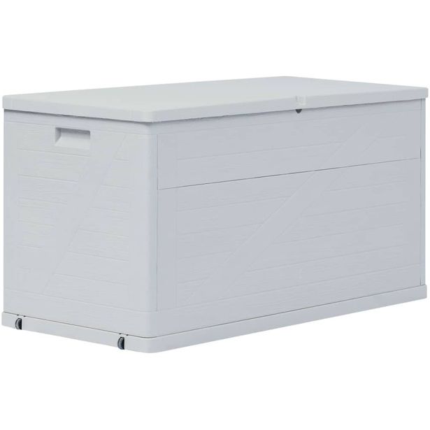 Puutarhan säilytyslaatikko, 420 litraa, vaaleanharmaa