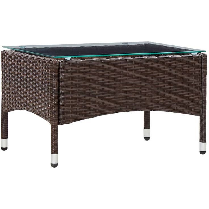 Sohvapöytä, 60x40x36 cm, ruskea polyrottinki