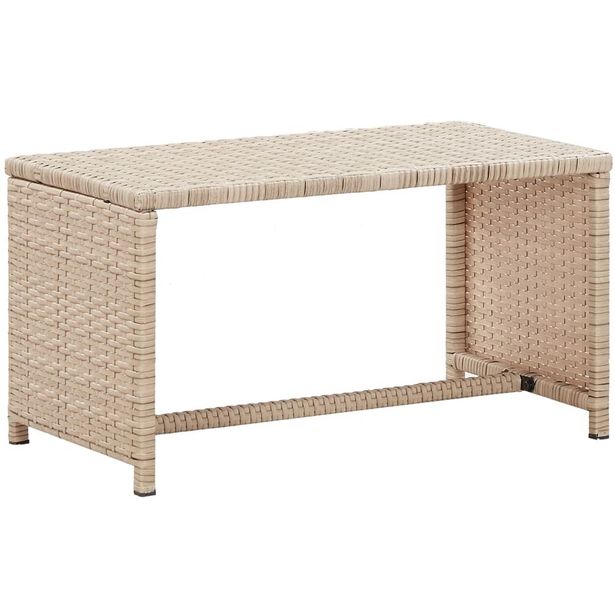 Sohvapöytä beige 70x40x38 cm polyrottinki_1