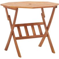 Kokoontaittuva puutarhapöytä, 90x75 cm, akaasiapuu