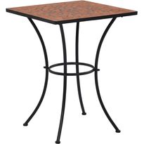 Mosaiikkibistropöytä, ⌀ 60 cm, terrakotta keramiikka