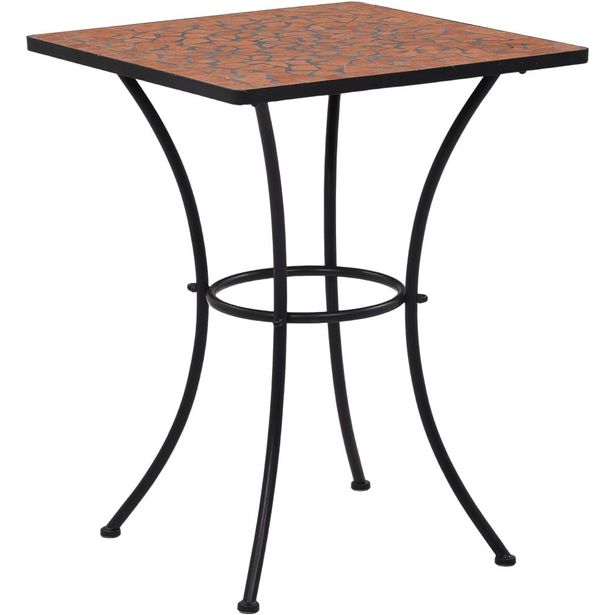 Mosaiikkibistropöytä, ⌀ 60 cm, terrakotta keramiikka