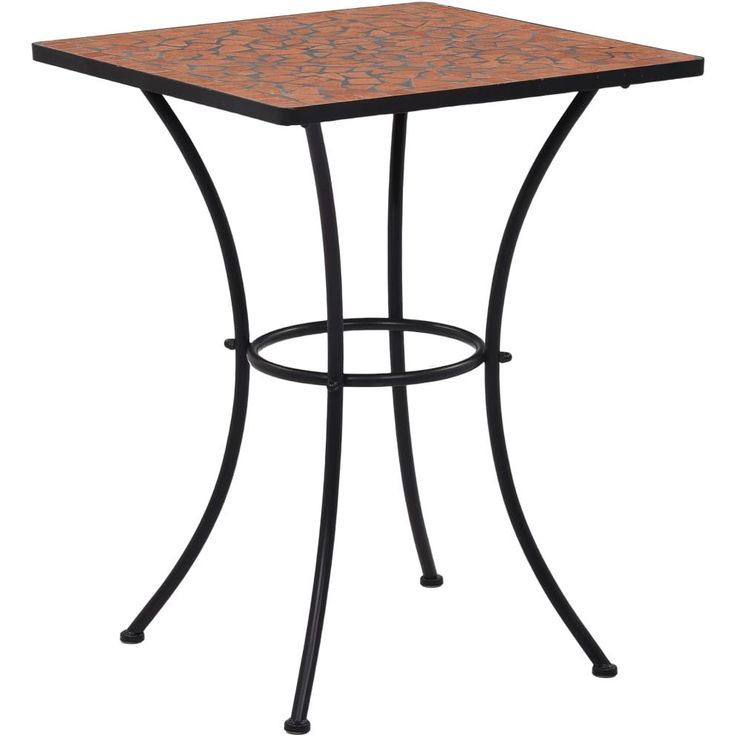 Mosaiikkibistropöytä, ⌀ 60 cm, terrakotta keramiikka