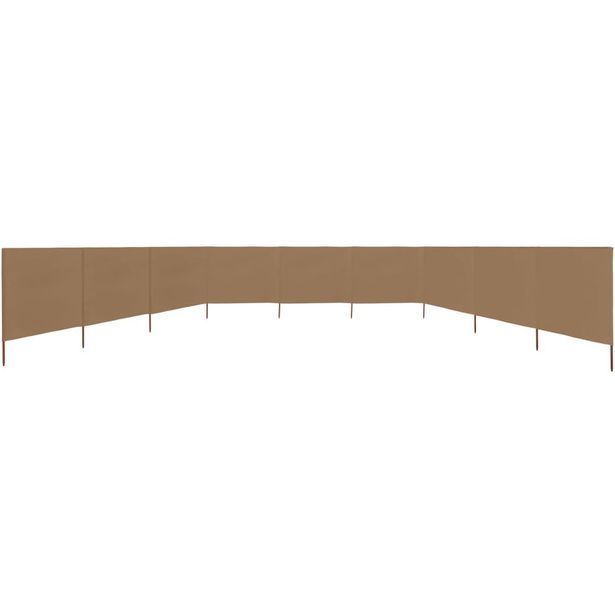 Tuulensuojakangas 9 paneelilla, 1200x120 cm, ruskeanharmaa